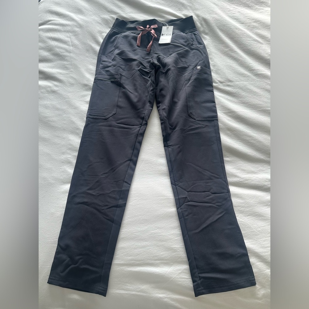 NWT Figs Yola Skinny Scrub Pant 2.0 with Yoga Waistband Size XS Charcoal